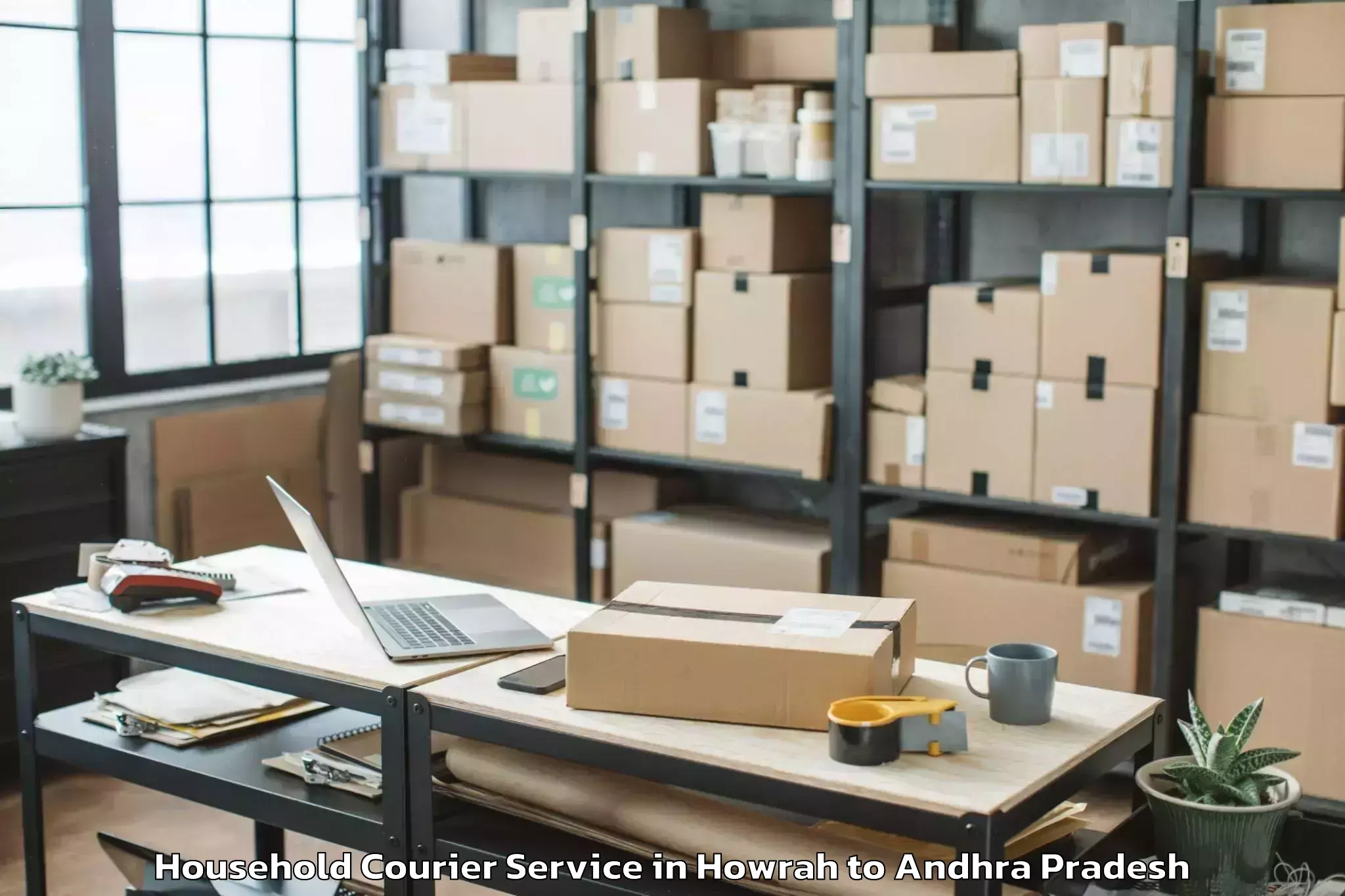 Expert Howrah to Gudlavalleru Household Courier